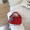 Shuai Mijia 2026 Nova Bolsa de Ombro Elegante Estilo Coreano com Bolinhas, Bolsa Transversal Única com Laço, Bolsa de Mão para o Dia a Dia