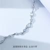 Productos genuinos Plata de ley S925 Pulsera de amor con forma de corazón, pulsera de nicho de lujo ligero nueva, pulsera de alto sentido, regalo para novia