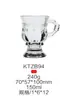 Tazas de Té de Flores Gruesas Resistentes al Calor para Exportación, Tazas de Té para el Hogar, Vasos para Cerveza, Tazas de Café, Vasos de Vidrio con Asas, Venta al por Mayor