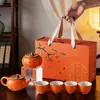 Juego de Té de Viaje Años Dorados Kung Fu Cerámica Taza Rápida Portátil Regalo de Ocio para Empresa Pequeño Juego de Té Venta al por Mayor