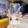 Funda de Teléfono Móvil Transfronteriza con Silueta de Gato Linda Adecuada para Apple 18Pro Estilo Japonés y Coreano iPhone 17 Funda Protectora Transparente