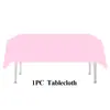Amazon Spot Luz Rosa Juego de Vajilla para Fiesta Plato de Papel para Fiesta Servilleta Vaso de Papel Mantel Cuchillo Tenedor Cuchara Rosa Suave