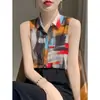 Camisa Sin Mangas 2026 Transfronteriza Nueva Estilo Francés Impresión 3D para Mujer, Diseño de Verano, Top de Camisa de Nicho de Gama Alta