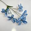 5 Cabeças de Flores Artificiais de Seda Azul Flamejante para Arranjos de Chão de Casamento, Decoração de Casa, Cena de Salão de Casamento Atacado Flores Artificiais Orquídea Flamejante