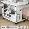 Mesa de Cabeceira Ajustável Mesa de Computador Simples Pequena Multifuncional com Armazenamento Mesa Lateral para Adultos Quarto de Casa Escrivaninha