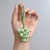 Novo Estilo Chinês Simples Retrô Pingente de Cacho de Uva Fofo Moda Bolsa Tecida Artesanal Pingente de Celular Pingente Estilo Floresta