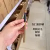 Pincel de Sombra Olho de Lobo Amarelo para Aplicação de Cor, Esfumar Base, Cabelo Animal Cangzhou para Sombra de Olhos de Creme para Pó, Pincel de Sombra com Lantejoulas