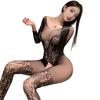 Manyan Lingerie Sexy, Feminino Entrepernas Abertas Peça Única Malha Jacquard Sem Costas Decote Redondo Recorte Meias 100020