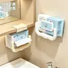 Estante de almacenamiento colgante para pañuelos de papel y toallas faciales, adhesivo para baño, caja de pañuelos de algodón invertida para inodoro, caja de almacenamiento sin perforaciones