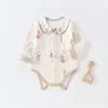 Roupas de Bebê, Macacão de Bebê, Algodão Puro para Primavera e Outono Classe A para Recém-Nascidos, Macacão de Manga Longa, Pijama Antibacteriano, Roupa para Engatinhar