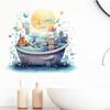 Adesivos de Parede Decorativos Castelo de Desenho Animado Navio Navegando Sala de Estar Quarto Entrada Autoadesivo Pintura Transfronteiriço AliExpress Daifa