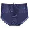 Pantis de Encaje sin Costuras para Mujer, de Cintura Media, para 100 kg, de Cintura Media que se Ajustan a la Cadera, Diseño de Mariposa, Lujo Ligero, Bragas de Talla Grande para Mujer