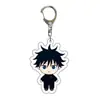 Atacado de Anime Jujutsu Kaisen Mercadoria de Anime Feito por Fãs Versão Q Chaveiro de Acrílico Transparente Dupla Face Bidimensional Transfronteiriço
