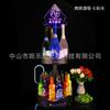 Rack de Champanhe LED Iluminado de Três Níveis para Bar KTV Rack de Exibição de Ferragens para Bebidas Torre de Champanhe Torre de Refrigerante Balcão de Bar
