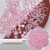 Venda Quente Transfronteiriça Caixa Flor de Ameixa Conjunto Folha de Rosa Caixa Joias para Nail Art Resina DIY Estilo Levemente Luxuoso Material Atacado