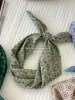 Lenço Quadrado Floral Estilo Coreano para Mulheres 2025 Novo Lenço de Cabeça de Algodão e Linho Faixa de Cabelo Gravata Lenço Decorativo Versátil Retrô Lenço de Pescoço