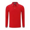 Camisa tipo polo de algodón perla de manga larga para primavera y otoño, ropa de trabajo personalizada con logo impreso, ropa de fábrica para grupos, camisa cultural corporativa, ropa de trabajo