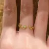 Caperucita Roja Explosiones Super Industria Pesada Anillo Pequeño de Serpiente Dorada 2024 Nuevo Estilo Retro de Corte Anillo Dorado