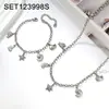 Conjunto de Collar y Pulsera de Acero de Titanio Chapado en Oro Estilo Océano, Colgante de Estrella de Mar y Pez, Joyería Versátil para Mujer de Lujo Ligero
