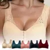 Sujetador estilo chaleco de encaje Zeriluna con cierre frontal, disponible en varios colores, cómodo y de soporte, sujetador sin aros
