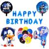 Amazon nuevo estilo Sonic Hedgehog Sonic niño traje de fiesta de cumpleaños Sonic globo de aluminio