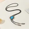 Colar Transfronteiriço Turquesa Jeans Gravata de Tecido Cordão de Cera Gravata Borboleta Bolotie Acessórios Bolo Masculino e Feminino Prontos para Venda