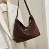Bolsa de Couro Camurça para Mulheres, Grande Capacidade, Nova Coleção Primavera 2026 Casual de Ombro Transversal Bolsa Tote para o Dia a Dia, Mochila