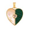 K90 Nuevo Colgante Pequeño de Corazón Arcoíris Amor Gota de Aceite Circonita