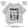 Camiseta de Minecraft para Niños Blanca de Manga Corta de Algodón 2025 Nuevo Verano Tops para Niños Niña Estilo Moderno