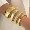 Moda Popular Transfronteriza Personalidad Estilo Exagerado Irregular Geométrico Brillante Abierto Juego de Múltiples Piezas de Joyería de Pulsera para Mujer