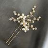 Horquillas para el pelo con forma de U de cristal rosa transfronterizo de Europa y Estados Unidos, accesorios para el cabello para novias y bodas, fabricantes al por mayor