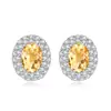Pendientes de Plata de Ley S925 para Mujer, Pendientes de Piedra de Cristal Natural con Diamantes Completos, Incrustaciones Personalizadas Estilo Europeo y Americano de Alta Gama, Populares en Xiaohongshu