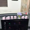 Mini Osito Adornos para Coche Eléctrico Pantalla de Consola Central del Coche Decoraciones Lindo Osito Rosa Decoración Adornos