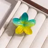 Mini tamaño pequeño 4 cm Flor de Huevo Pasador de Pelo Explosiones de Amazon Estilo Vacaciones en la Costa Pinza de Agarre Color Degradado Dopamina