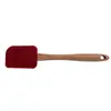 Espátula de Silicona para Hornear Herramientas de Cocina Pastel Postre Crema Espátula Mango de Madera Espátula Grande para Mantequilla Hogar