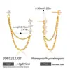 Pendientes Jieding de Acero Inoxidable con Forma de Corazón y Circonita, Pendientes de Lujo Ligero de Gama Alta, Diseño de Nicho, Joyería Transfronteriza de Acero de Titanio