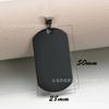 Etiqueta de identificación con espejo negro, de acero inoxidable brillante, de titanio y chapado en negro, disponible en stock, con letras de fábrica.