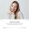 Pó Clareador de Dentes Roxo protege suavemente as gengivas, limpa os dentes, remove manchas amarelas e de tabaco, e melhora o mau hálito.