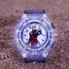 Reloj infantil de Iron Man Estudiante de primaria Superhéroe de Marvel luz intermitente luminoso electrónico para niños reloj de cuarzo de alfabetización