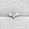 Brinco de titânio ASTMF-136 com zircônia em formato de gota d'água e morcego G23 brinco de titânio com rosca interna zircônia joias acessórios para piercing labial