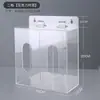 Caja de almacenamiento de mascarillas de tres compartimentos, para montar en la pared, para uso comercial en restaurantes de cadena, diseñada para un fácil acceso en la entrada, y adecuada para colgar en la pared; hecho de acrílico