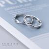 Nalan plata s925 moda micro-engaste fila diamante onda anillo de pareja coreano simple anillo cruzado para dedo J5690