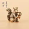 Enfeites de Esquilo Castanha de Latão Ornaments para Mesa de Escritório em Casa Esquilo Animal de Estimação para Chá Artesanato de Latão Decoração Atacado