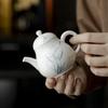 Moji Jade Barro Blanco Porcelana Pintado a Mano Orquídea Tetera de Cerámica Juego de Té Kung Fu Olla de Mano para el Hogar Filtro de Agujeros de Bola Hervidor de Otoño