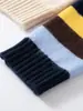 Suéter de Tricô Cashmere 2026 Novo Outono e Inverno com Gola Alta Meia e Zíper Meio, Listras Arco-Íris para Meninos e Meninas, Suéter Quente