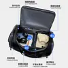 Mochila de Viagem Transfronteiriça, Bolsa de Mão Multifuncional Três Vias, Mochila Escolar para Estudante Universitário, Bolsa de Viagem com Filme de Couro Repelente à Água