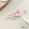 Nuevo Pasador de Pelo Lindo de Flor de Durazno para Niños Pasador de Flor de Huevo Banda para el Cabello Anillo para el Cabello Pinza Lateral de Flor Cuerda para el Cabello Accesorios para el Cabello
