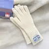 Luvas de tricô com tela sensível ao toque para outono e inverno de 2026 para mulheres, luvas quentes e resistentes ao frio, luvas de tricô simples para ciclismo