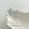 Brincos de Tarraxa Folha de Arco Cristal Pérola Simples Temperamento Personalidade Moda Versátil Acessórios de Brinco para o Dia a Dia para Mulheres