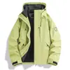 Chaqueta exterior a juego de marca para mujer, tres en uno, otoño e invierno, cortavientos para hombre, impermeable, conjunto desmontable de dos piezas para montañismo